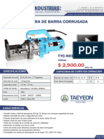 Cizalla Fierro Corrugado Tyc Nhd25 Datos Taeyon