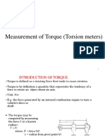 Unit-Ii Measurement of Torque (Torsion Meters)