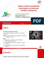 3 Tablas y Gráficas Estadísticos Univariadas Con Excel para Variables CUALITATIVAS