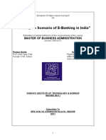 "A Study On Scenario of E-Banking in India": Master of Business Administration