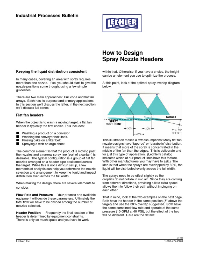 How To Design Spray Nozzle Headers Download Free PDF Nozzle Flow