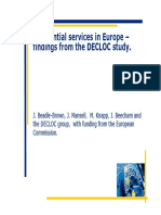 Residential Services in Europe - Findings From The DECLOC Study