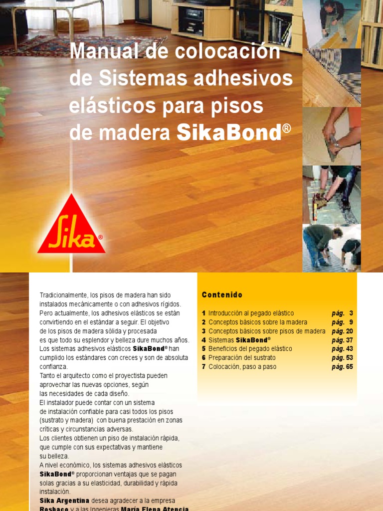 Manual de colocación pisos de madera con adhesivos | Humedad | Madera