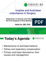 Fluid-Electrolytes and Acid-Base Disturbance in Surgery: Haidi Hu, MD, PHD