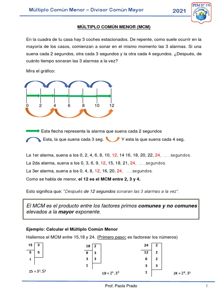 MCM y DCM: Cálculo y Ejemplos | PDF