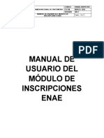 Manual Del Usuario Del Modulo de Inscripciones Enae