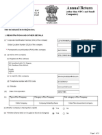 Annual Return Filing Form