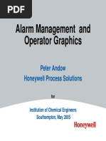 Alarm Management and Operator Graphics: Peter Andow Honeywell Process Solutions