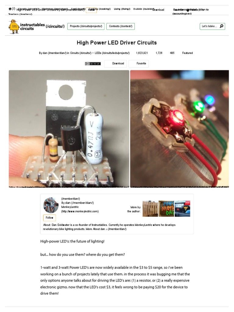 High Power LED Driver Circuits - 12 Steps (With Pictures ...