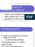 Calculation of Moment of Inertia