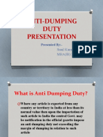 Anti-Dumping Duty Presentation