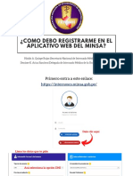 Cómo Debo Registrarme en El Aplicativo Web Del Minsa