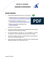 Online Ict Training Guideline - Trainee 050121