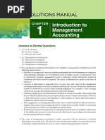 Solutions Manual: Introduction To Management Accounting