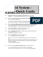 Harvard System - 2-Page Quick Guide