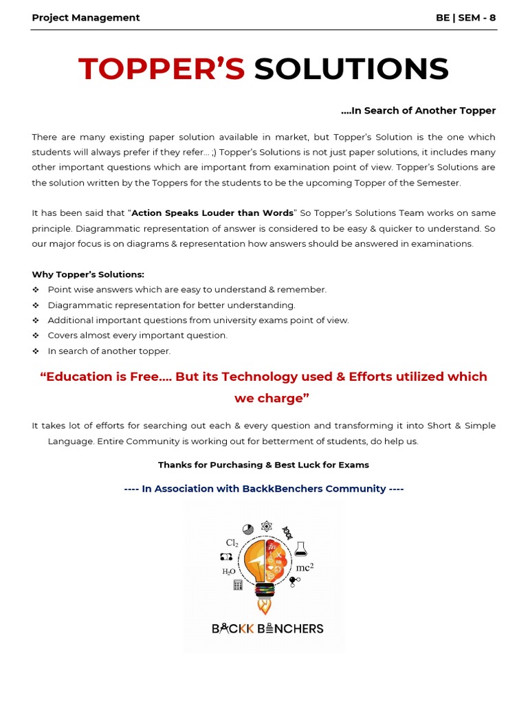PM Toppers Solution | PDF | Project Management | Business