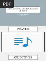 Concepts of Multiplication Grade 2: Steven P. Ombega Beed 4A