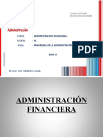 Panorama de la Administración Financiera