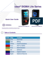 MorphoAccess SIGMA Lite Series - Quick User Guide - English (2015 - 2000005700-V12)