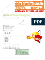 Fórmulas de Conversión de Sistemas Angulares para Cuarto Grado de Secundaria