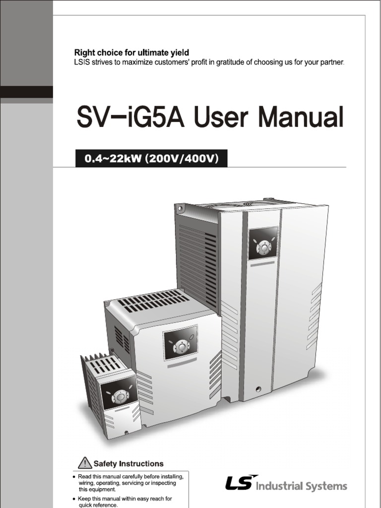 iG5A Manual V2.4 | PDF | Power Inverter | Electric Motor