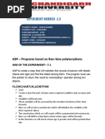 Experiment Number - 2.3: Aim of The Experiment - 7.1