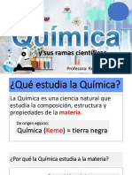 QUIMICA Y SUS PRINCIPALES RAMAS 1ro Sec