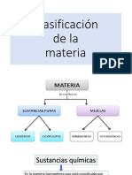 CLASIFICACION DE LA MATERIA 1ro Sec