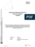 Sistema de Información para Los Bancos de Sangre Del SMS: Pliego de Prescripciones Técnicas