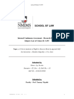 Internal Continuous Assessment - Research Project Subject: Law of Crimes Ii: CRPC