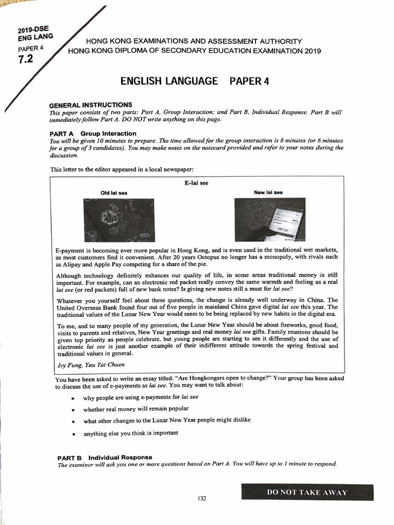 2019 HKDSE English Paper 4 Overview | PDF | Career & Growth | Social ...