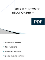 Banker and Customer Relationship - I