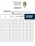 attendance sheet