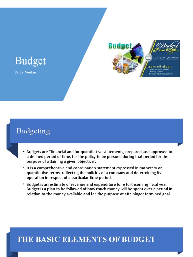 Budgeting In Front Office , Budget Management Skills: Definition and ...