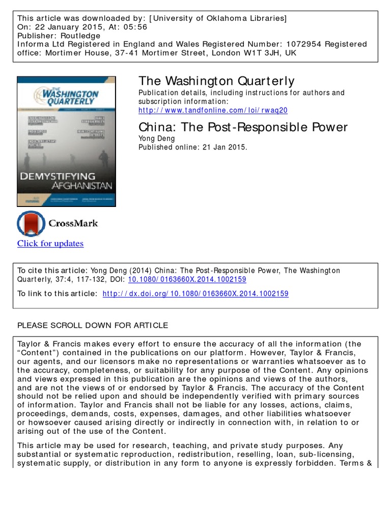 China - Emerging Centre of Power | PDF | China | World Politics