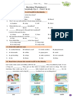 (Everybody Up 4 - Unit 5 & 6) : Revision Worksheet 4