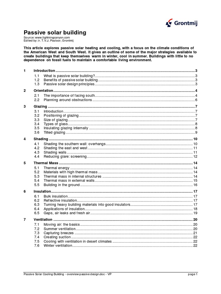 Passive Solar Building Pdf Solar Energy Building Insulation