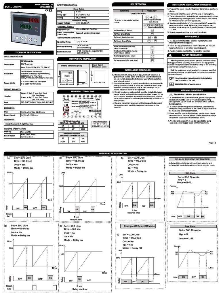 Flow Controller PDF Switch Bipolar Junction Transistor