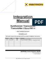 Integration Manual: Synthesizer Transceiver Transmitter