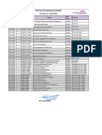 Mid Sem Examination Schedule: Fourth Year - April 2022