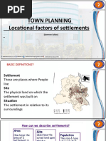 Town Planning Locational Factors of Settlements: (Samreen Sultan)