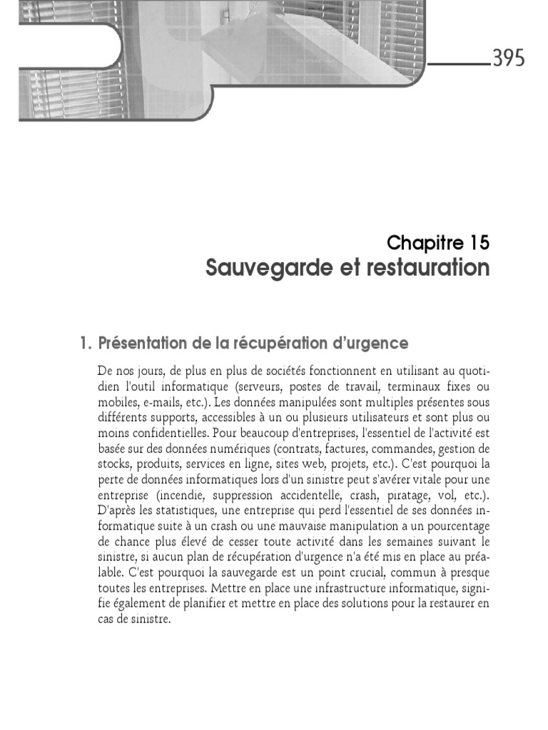 Extrait Du Livre | PDF | Sauvegarde (informatique) | Service-level ...