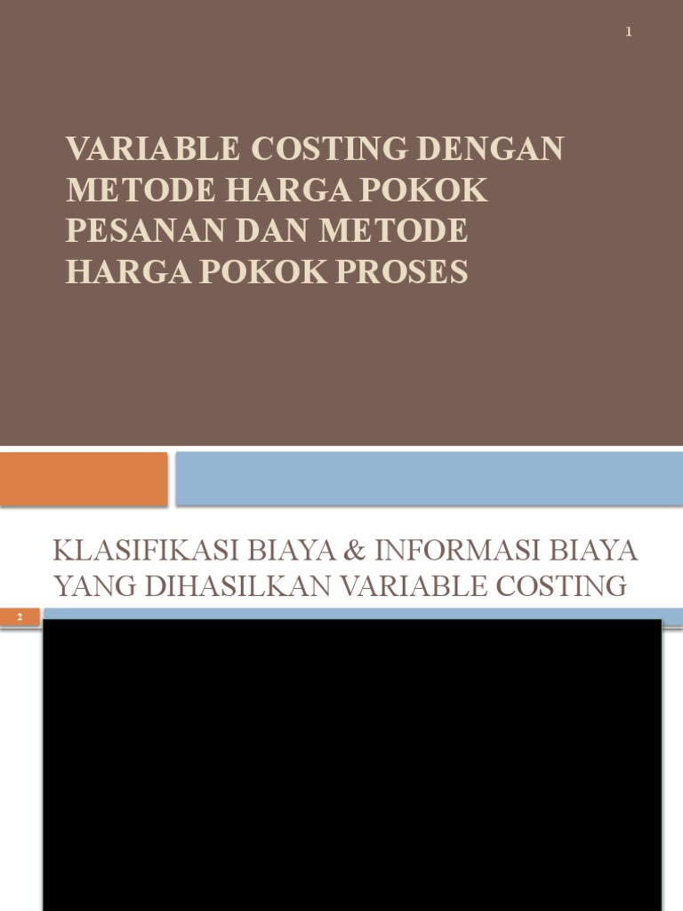 Akuntansi Variabel Costing Pesanan | PDF | Bisnis | Pengelolaan ...