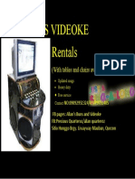 Allan'S Videoke Rentals: (With Tables and Chairs Available)