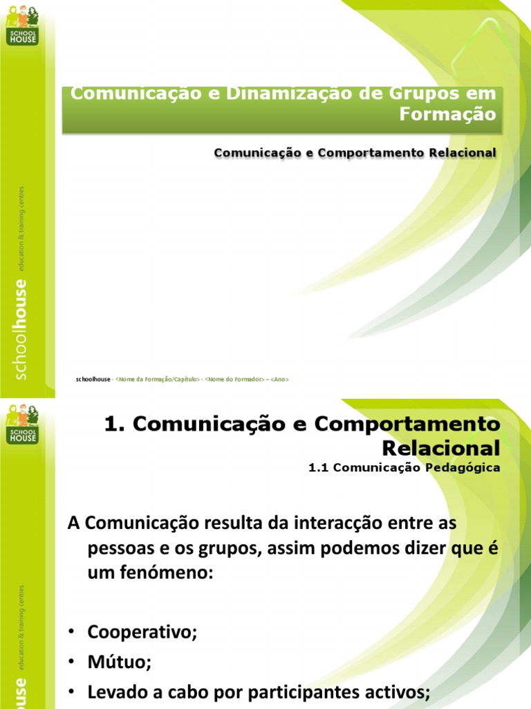 Comunicação Pedagógica em Formação | PDF | Comunicação | Liderança