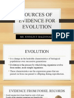 Science 10 - Sources of Evidence For Evolution