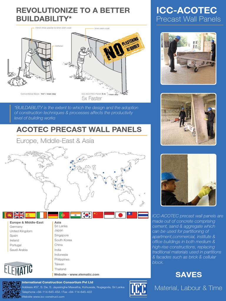 Acotec Precast Wall Panel Overview | PDF | Wall | Precast Concrete