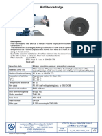 Technical Data Sheet For Aerzen G5 Filter Insert