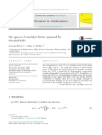 On Spaces of Modular Forms Spanned by Eta Quotien - 2015 - Advances in Mathemati