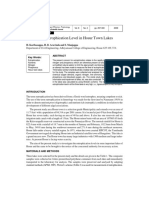 A Study On Eutrophication Level in Hosur Town Lakes: H. Karibasappa, H. B. Aravinda and S. Manjappa